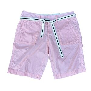 Converse All One Star Vintage Bermuda Shorts – Size 14, Pink with White Tie Belt